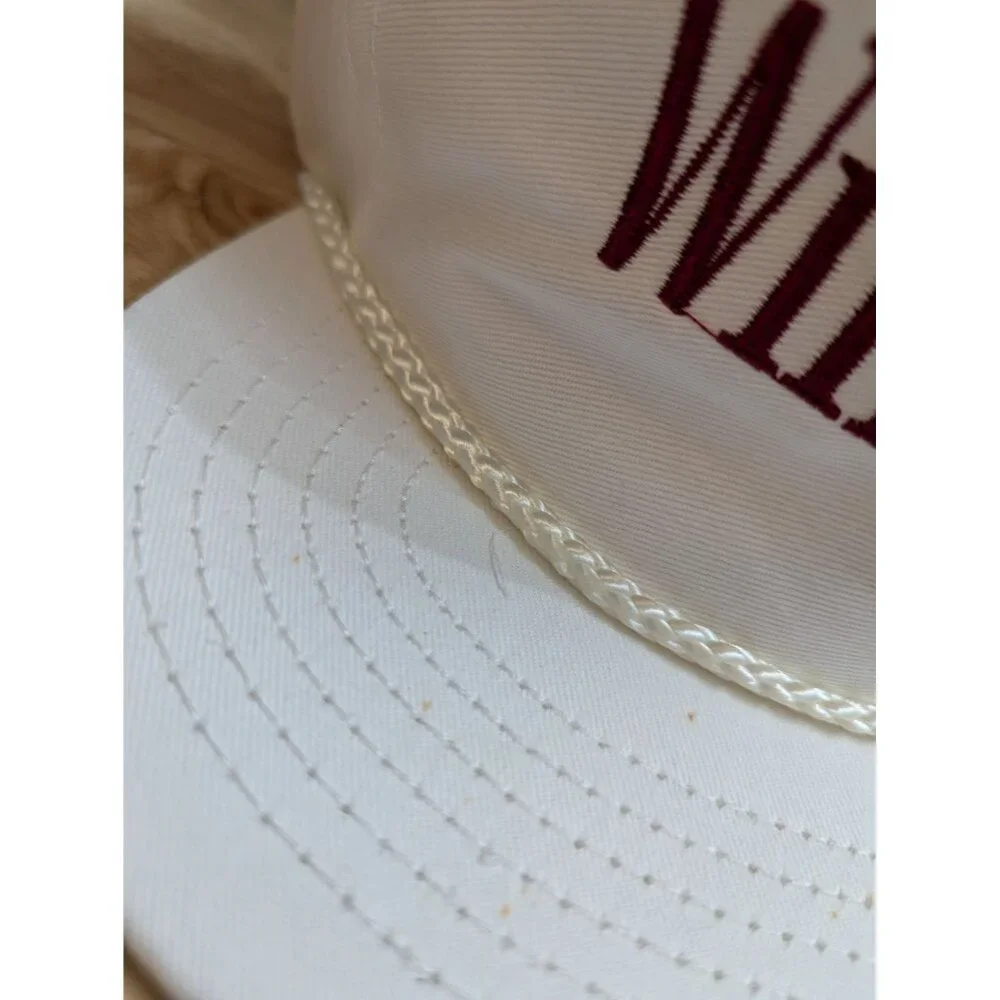 VTG Winston Cigarette white baseball cap rope front adjustable w/‎ org box